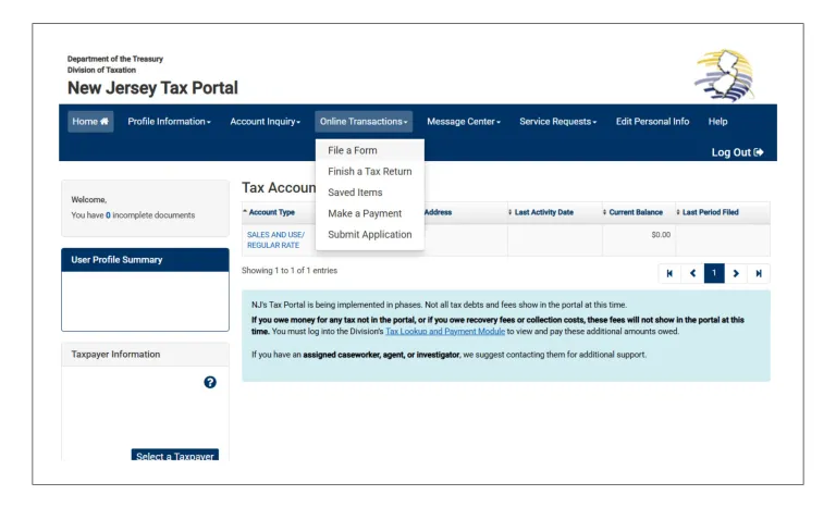 NJ portal home