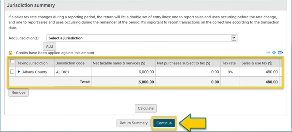 New York sales tax filing